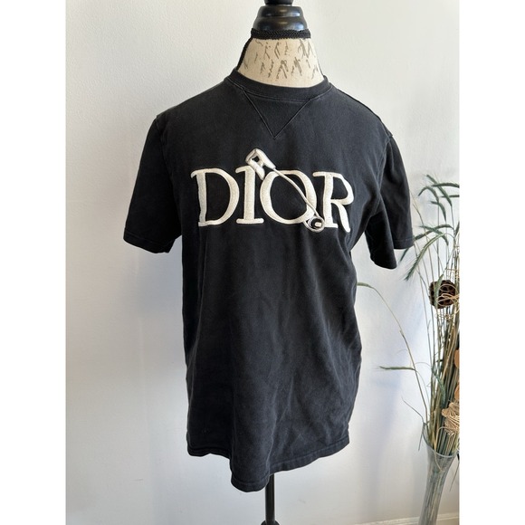 Dior judy blame embroidered safety pin logo short‎ sleeve t-shirt size Small - Picture 1 of 7